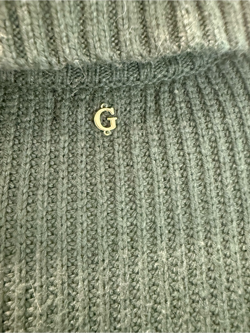 Guess Cable-Knit Turtleneck Sweater in Sage Green - Picture 3 of 5